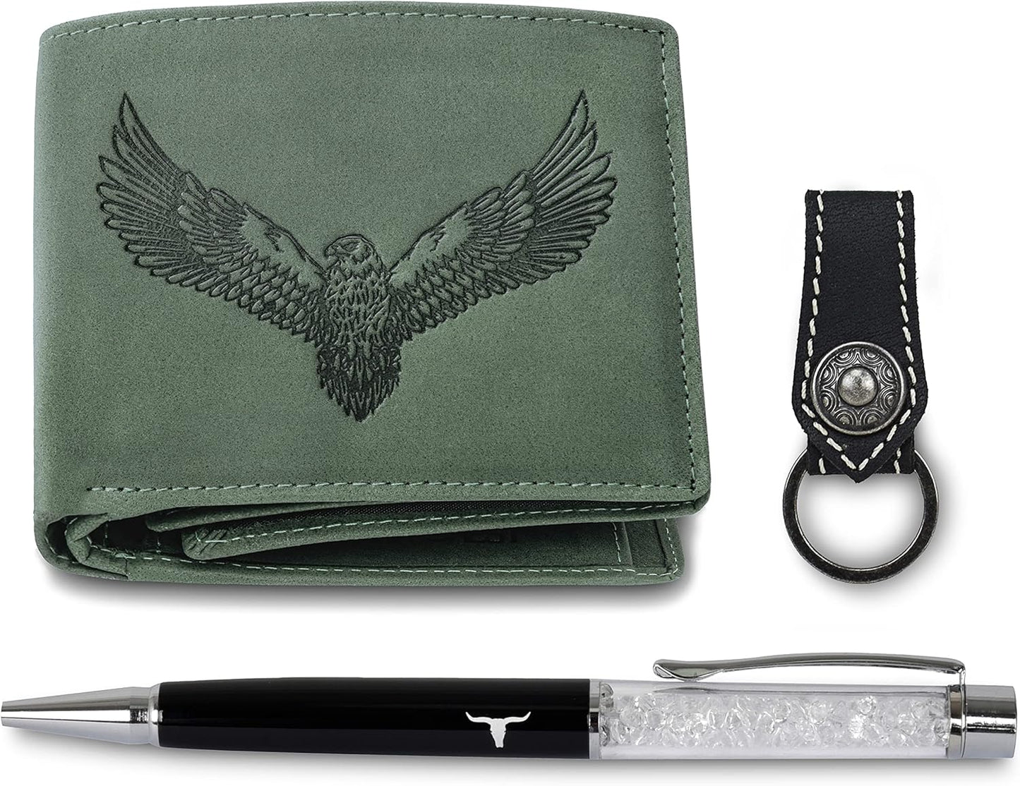 Classic Men’s Wallet & Keychain Set