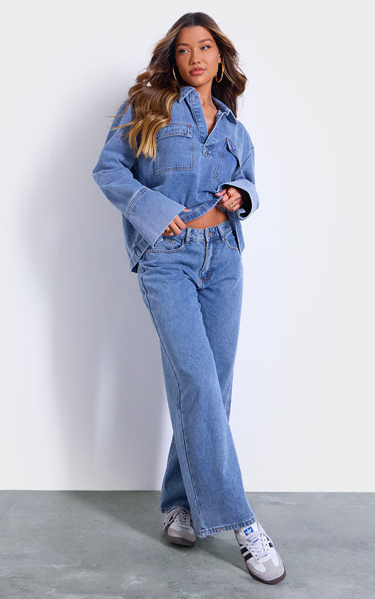 Classic Denim High-Waist Jeans